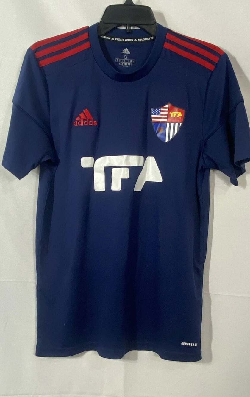 Adidas IFA Soccer Jersey Blue Number 42 Size Small